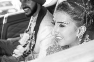 Sona and Amer Wedding Car by Resh Rall Wedding Photography, Leeds