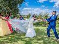Bride groom and bridesmaids by Resh Rall